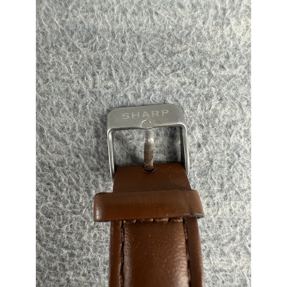 SHARP SHP5721 Silver Tone Brown Leather Band AS - Picture 4 of 11